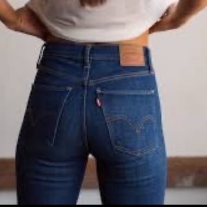 LEVI’S-511 High Waist Distressed Red Tab Boho Straight Leg Jeans-Size 34